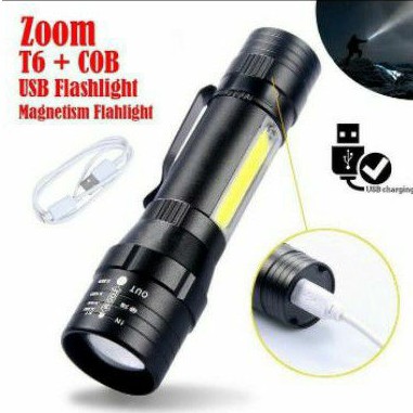 lampu senter swat usb police mini