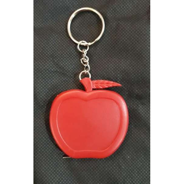 Gantungan Kunci Meteran Apel / Keychain Apel Key Chain Alat Pengukur 1 Meter Multifungsi Souvenir