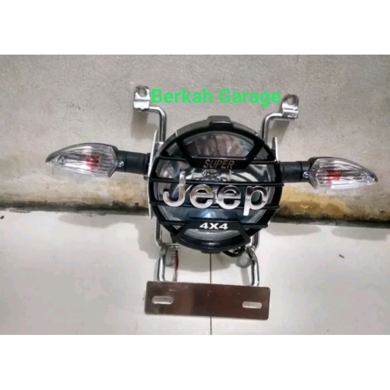 Paket Hemat Lampu Depan Jeep 4X4 Dudukan Plus Sen Standar Vixion New 2 Pic