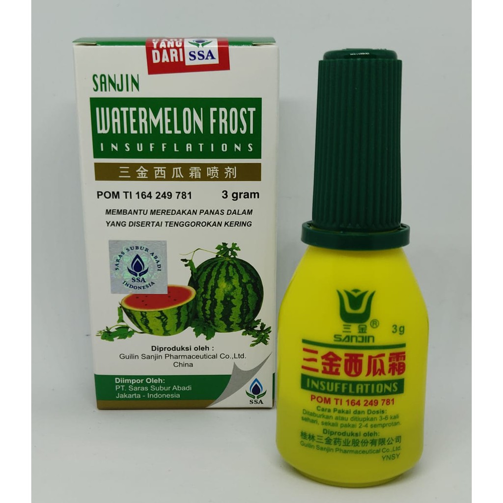 SANJIN WATERMELON FROST ISSUFLATIONS / XI GUA SHUANG / OBAT SARIAWAN SEMPROTAN BUBUK