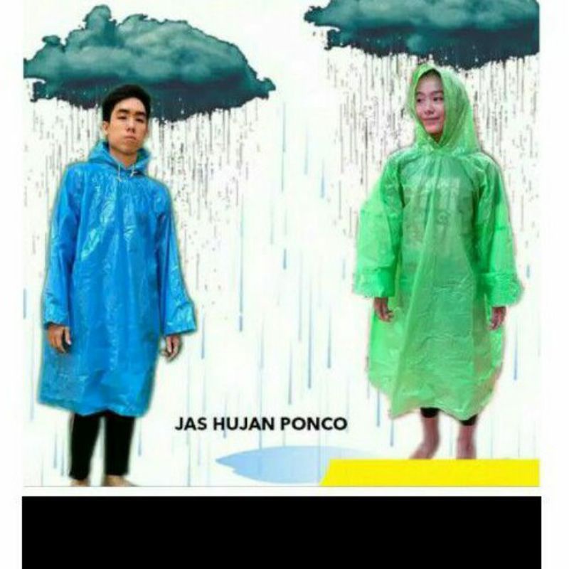 DK Jas Hujan Plastik Tebal Cap Capung Disposable Raincoat Praktis