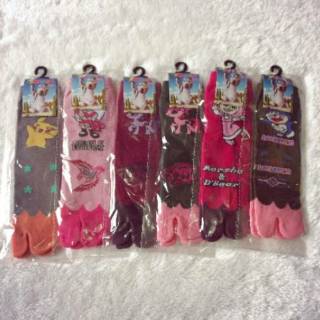 3 pcs kaos  kaki  jari anak  karakter bahan spandek nylon 