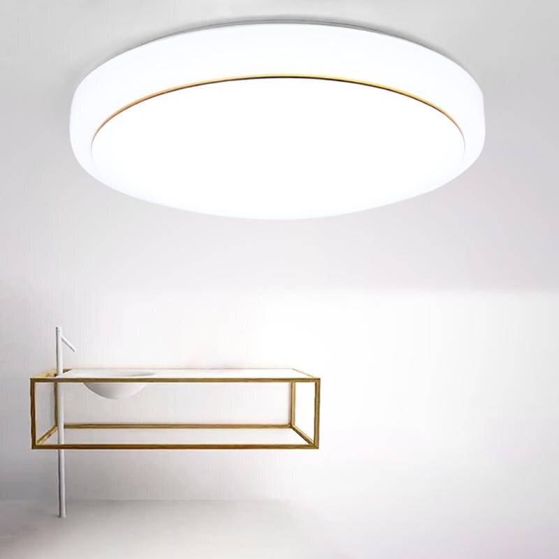 Lampu LED Plafon Modern 30W 33cm Cool White - DZ574 - White/Gold