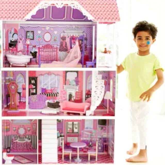 Preloved Barbie House Rumah Kayu Barbie England Wood Rumah Boneka Barbie Doll House Shopee Indonesia