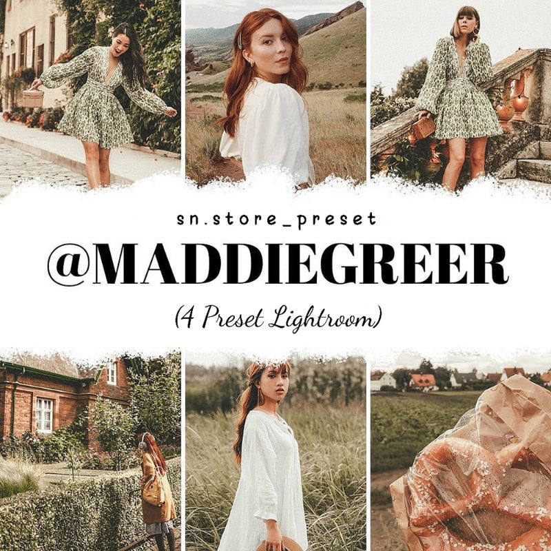 4 PRESET LIGHTROOM MINIPACK MADDIEGREER For IOS &amp; Android