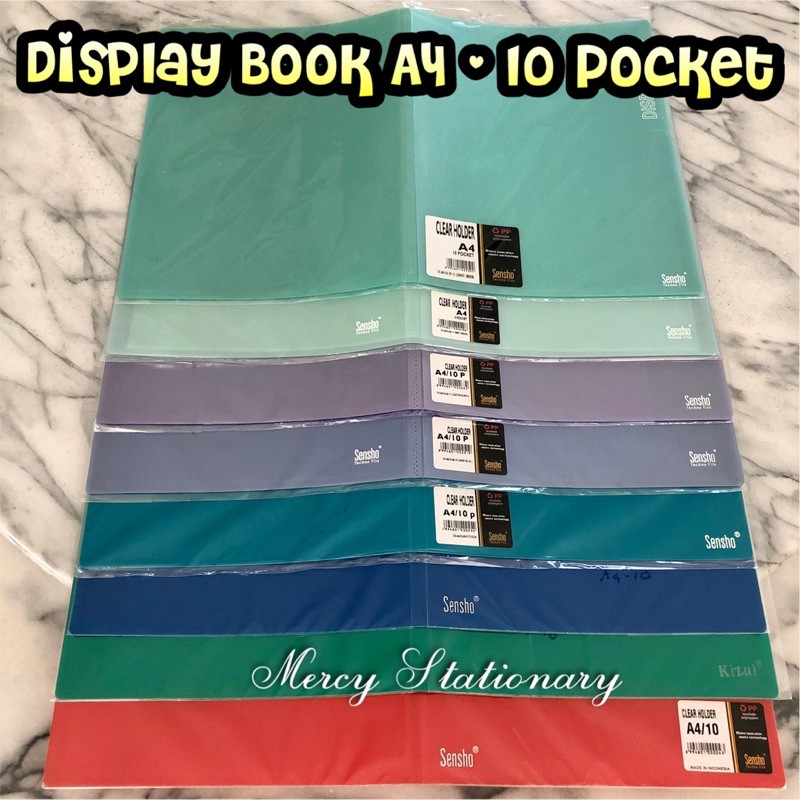 

Display Book A4 10 Pocket dan 20 Pocket Sensho - Clear Holder A4 10 Pocket & 20 Pocket
