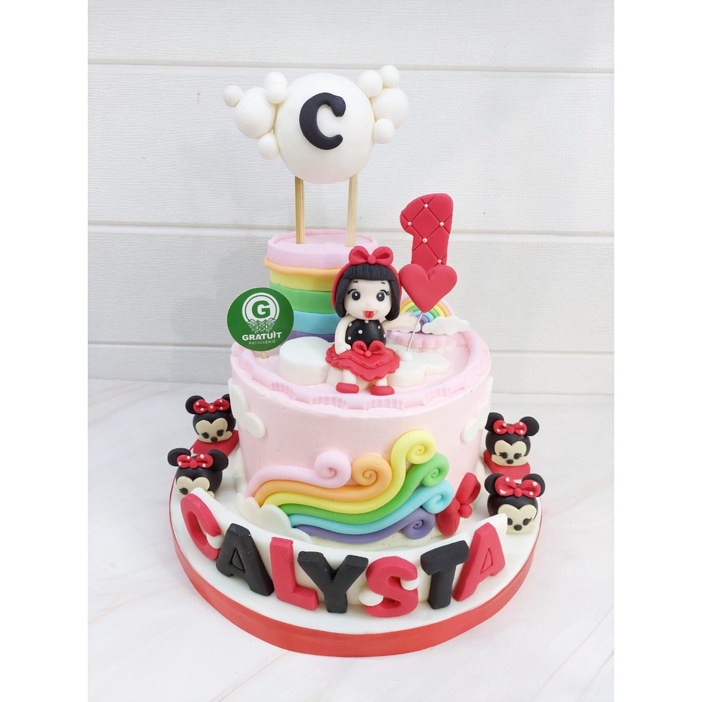 Jual CAKE MICKEY MOUSE / KUE ULANG TAHUN UK 15CM | Shopee Indonesia