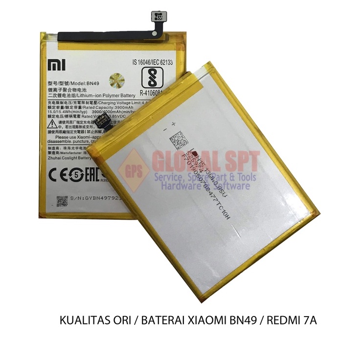 KUALITAS ORI / BATERAI XIAOMI BN49 / BATRE / BATERE REDMI 7A