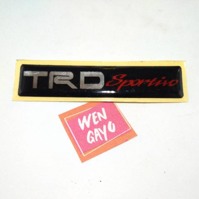 STIKER TIMBUL TRD SPORTIVO MOBIL TOYOTA - SILVER