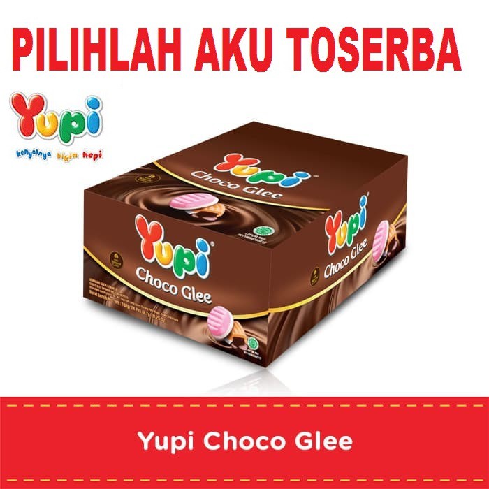 YUPI CHOCO GLEE BOX isi 24 PCS - ( HARGA PER BOX )