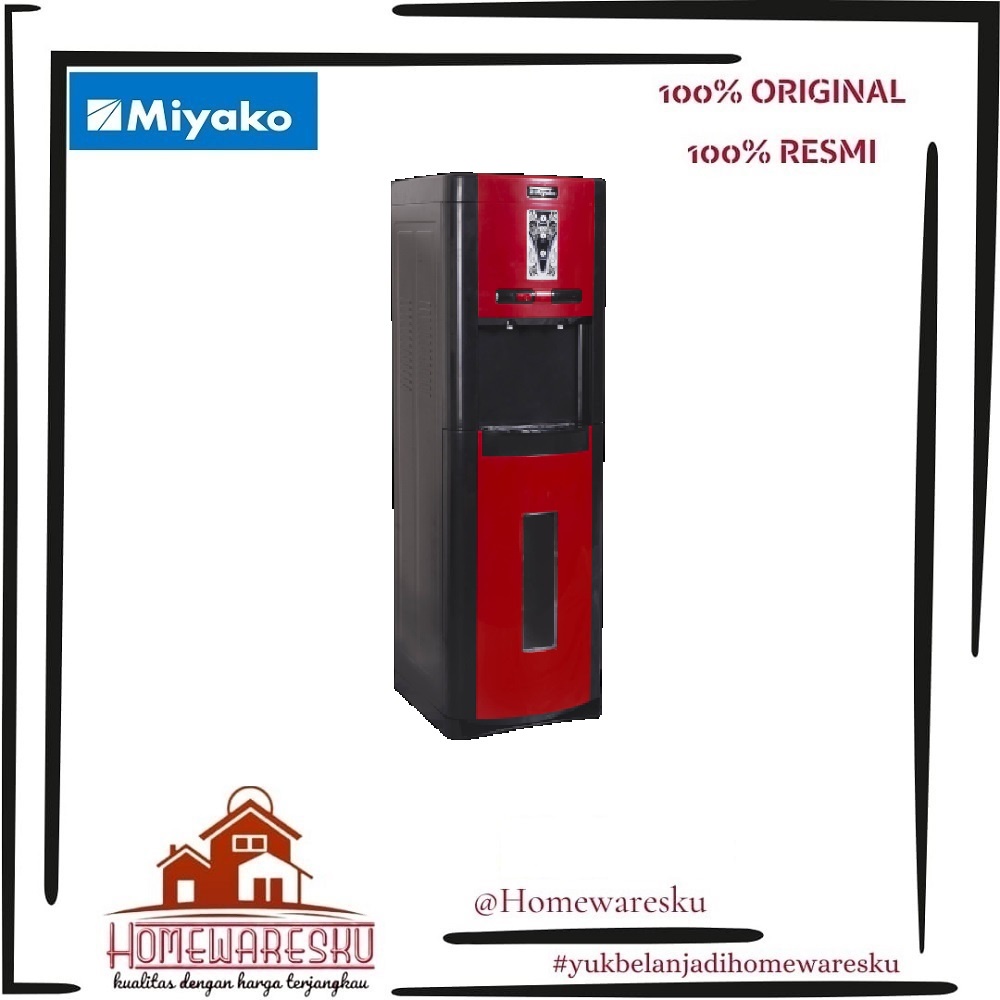 Miyako Water Dispenser WDP-200 - Galon Bawah - Merah/Hitam