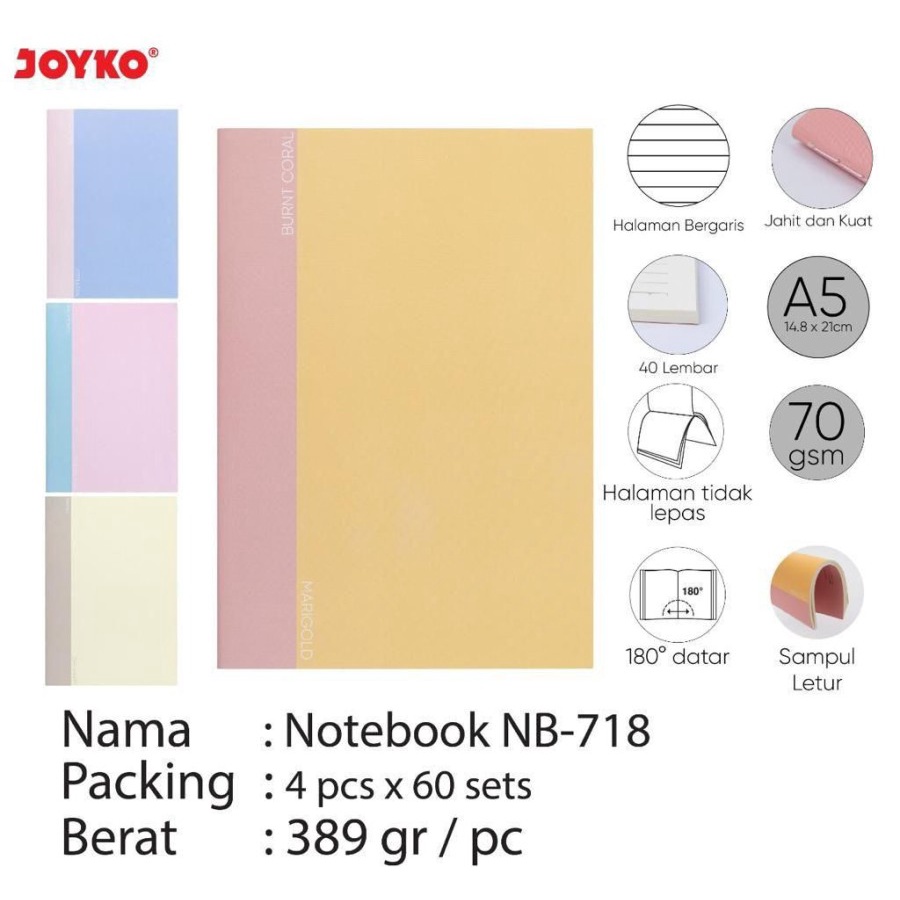

Joyko NB-718 Notebook Buku Tulis Catatan Bergaris A5