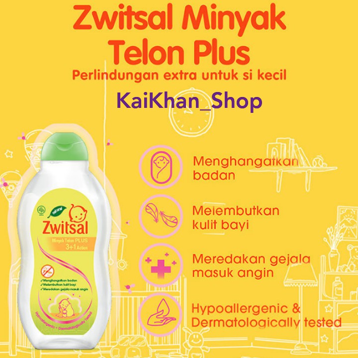 ZWITSAL Natural Minyak Telon PLUS + [ 100ml ]