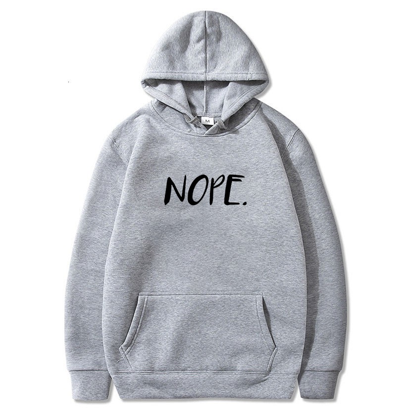 IvannaCollection Sweater Hoodie Wanita dan Pria NOPE Bahan Fleece Tebal Premium