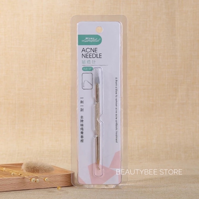 ACNE NEEDLE GOLD 2 IN 1 / ALAT TUSUK JERAWAT STERIL / ALAT PENCET KOMEDO B0718