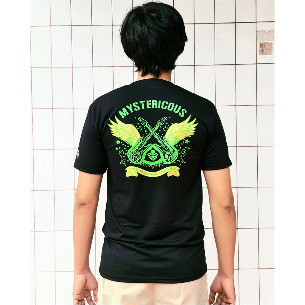 Mystericous Base tee Kaos Polos Hitam 30s Combed GUITAR