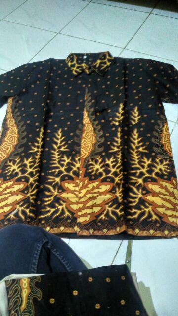 Wou Batik Couple Selendang Mutiara Sania Ruffle - Adila Couple Brokat Modern Batik Modern - Bs066