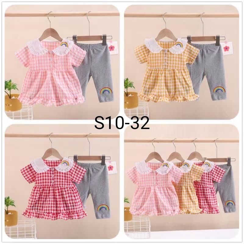 SETELAN BAJU KODOK ANAK PEREMPUAN IMPORT 1-3 TAHUN