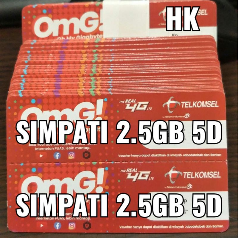 Voucher Telkomsel 2.5GB 5Hari