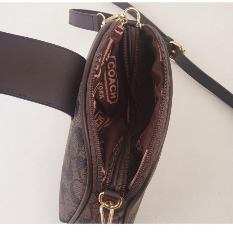 SPM.19Au22ᴱ ◦ Tas Slempang   Mini + Sertifikat / COACH ALMAIRA 2 Ruang / Tas Slempang Wanita