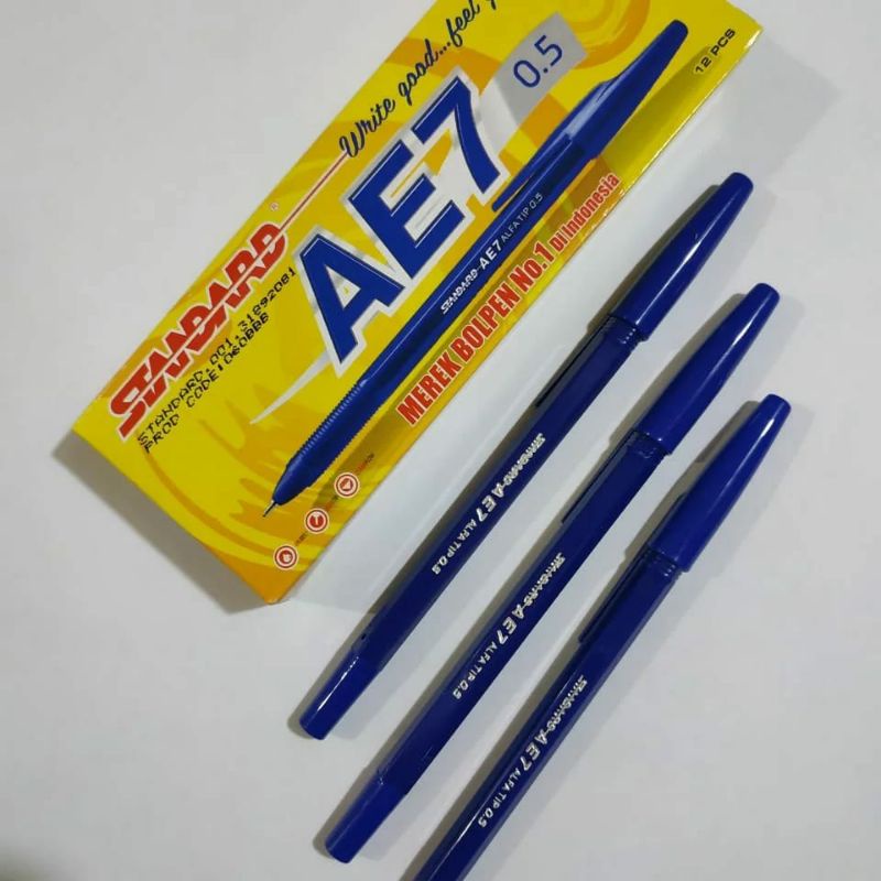 

pulpen standart biru per kotak...