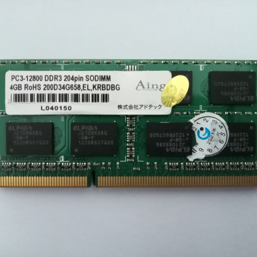 Memory Ram Laptop/Notebook PC3 ddr3 4gb - 10600 PC-12800/1600