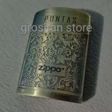 korek api gas lighter batik gold zippo