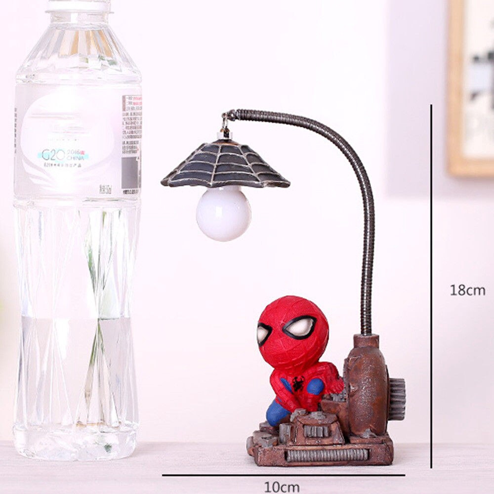 Spiderman Lampu Tidur Led Resin Spider Man Lampu Untuk Anak Kamar Anak Dekorasi Kiri Rumah Hadiah Natal Ulang Tahun