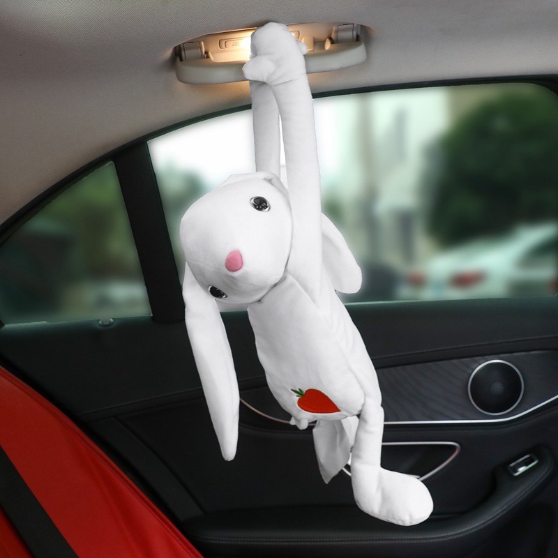 RABBIT KELINCI n RED FOX Kotak Tempat Sarung Tisu Gantung Belakang Jok Mobil Arm Rest Tissue Holder