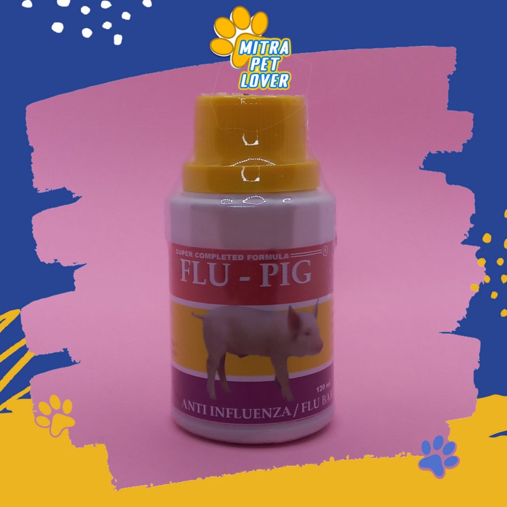 OBAT FLU BABI - FLU-PIG 120 ML ORIGINAL - MENYEMBUHKAN PILEK BATUK NGOROK INFEKSI PARU PADA PIG OLEH BAKTERI &amp; VIRUS - TINGKATKAN IMUN &amp; STAMINA DAYA TUBUH - MURAH GARANSI KUALITAS ASLI - PET ANIMAL TAMASINDO OBAT &amp; VITAMIN TERNAK HEWAN MITRAPETLOVER