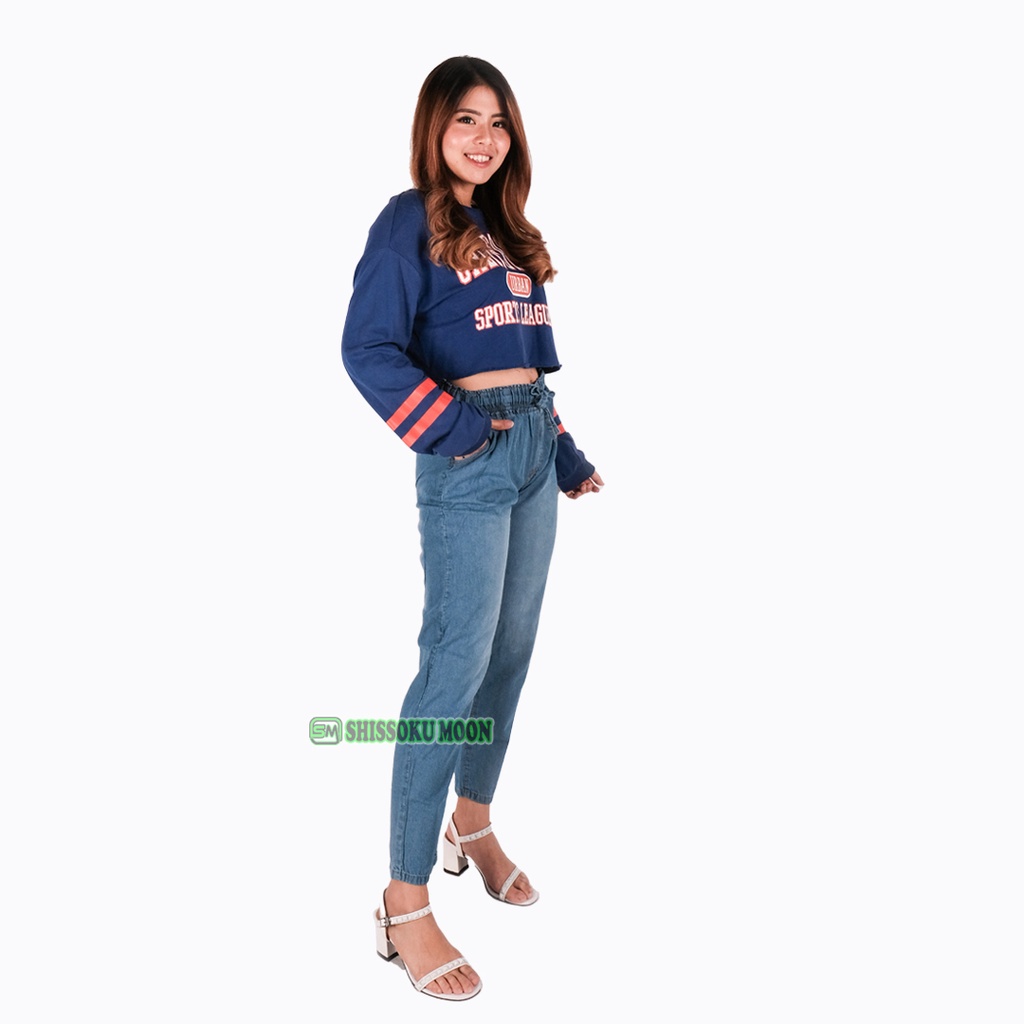 Celana Panjang Wanita Model Boyfriend - Baggy Bahan Denim