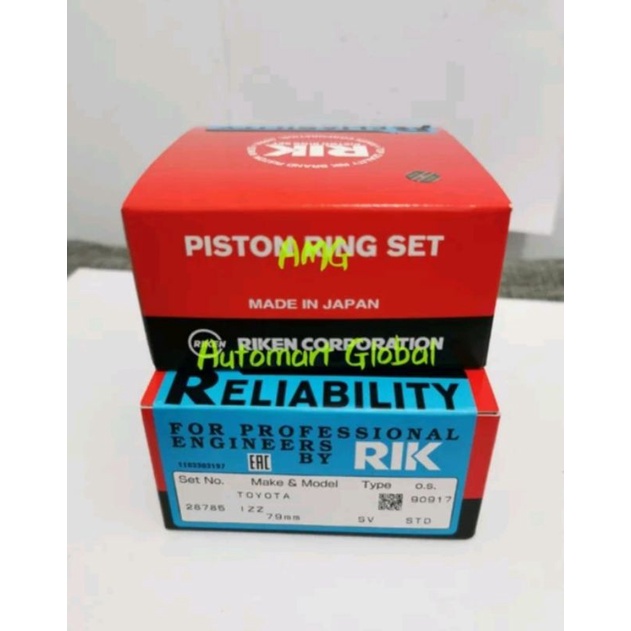 ring piston corolla altis 1zz riken japan