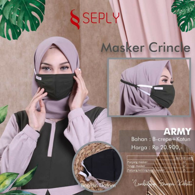 MASKER KAIN POLOS CRINCLE || SEPLY