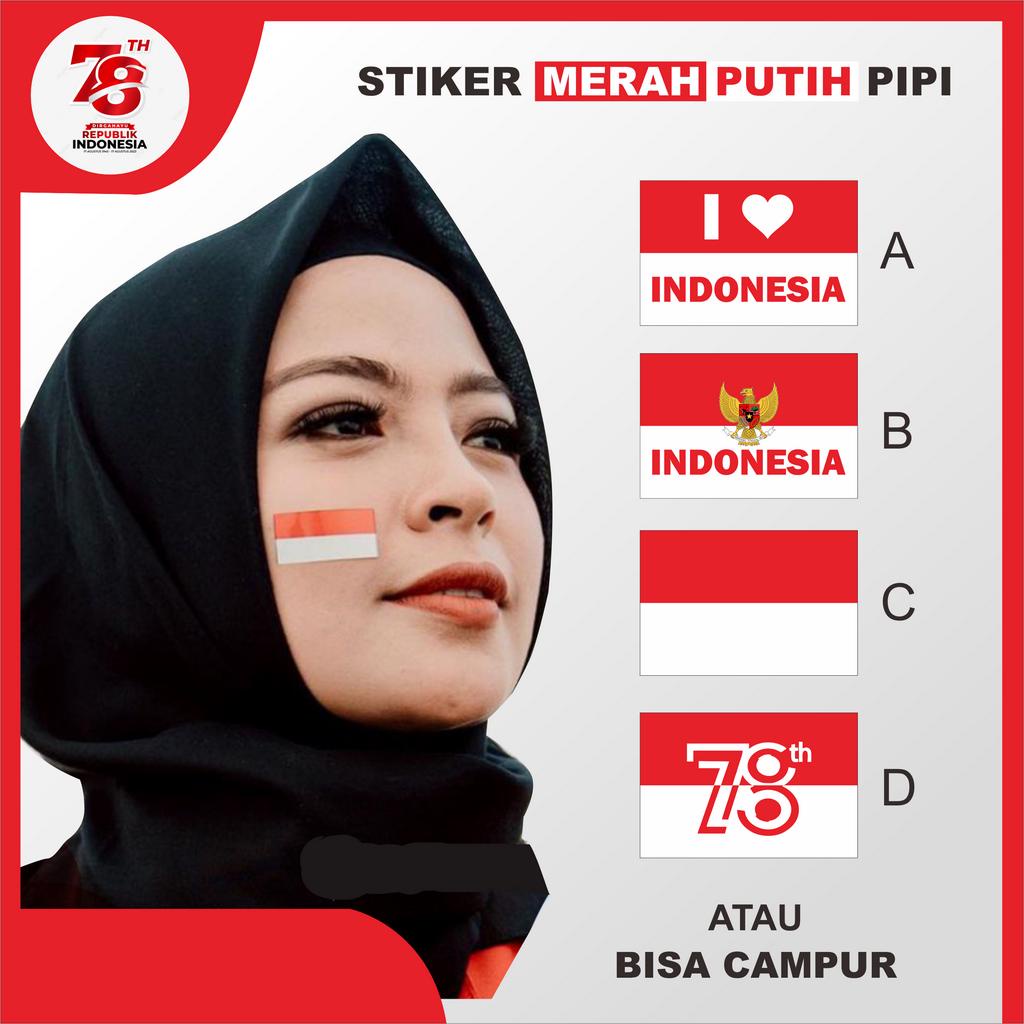 

Stiker Pipi Bendera INDONESIA isi 100 pcs | Tempelan Pipi PIALA DUNIA | STIKER PIPI CLUB BOLA