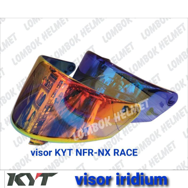Visor iridium KYT NFR-NX RACE/visor flat KYT NFR-NX RACE/visor helm KYT NFR-NX RACE