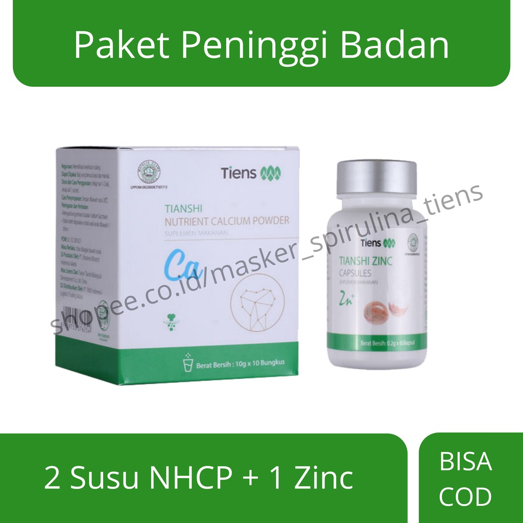 

Peninggi Badan Tiens 2 Susu + 1 Zinc