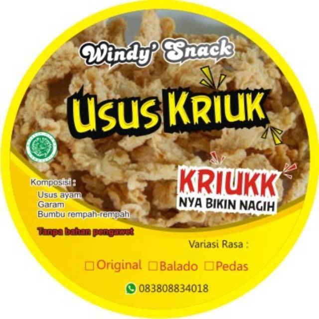  STIKER  STIKER  PRODUK MAKANAN  BULAT FULLCOLOUR FREE 