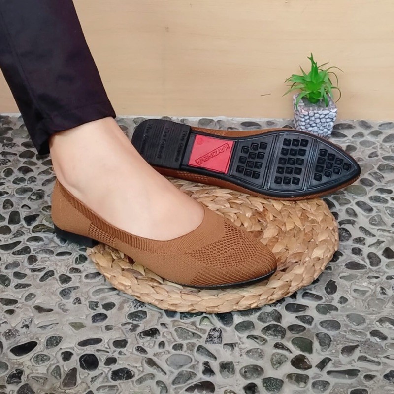 KAYZINEVA Sepatu Flat Rajut Wanita Import  CC 11