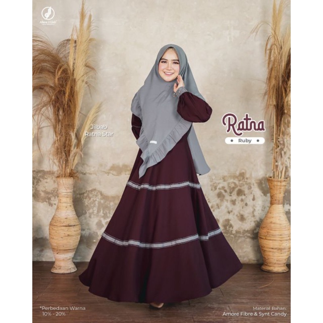 GAMIS GALIH RATNA RUBI HIJAB MOON • ALWA HIJAB