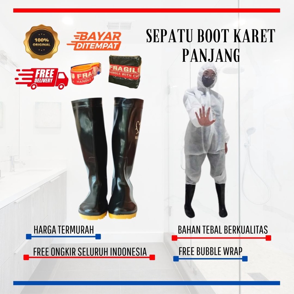 SEPATU BOOT/SEPATU BOOT KARET MURAH/SEPATU BOOT PANJANG/SEPATU BOOT TAHAN AIR/SEPATU BOOT PRIA MURAH