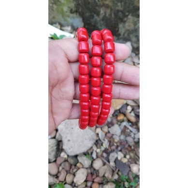 TASBIH MARJAN JARHAB MERAH DIM 10MM ISI99