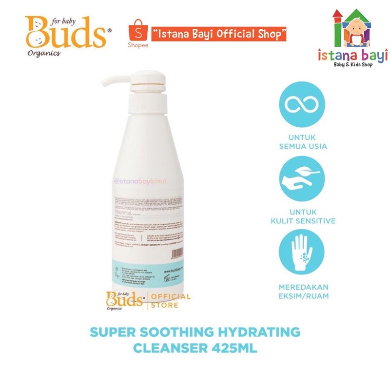 Buds Super Soothing Hydrating Cleanser 425ml - Sabun bayi organic