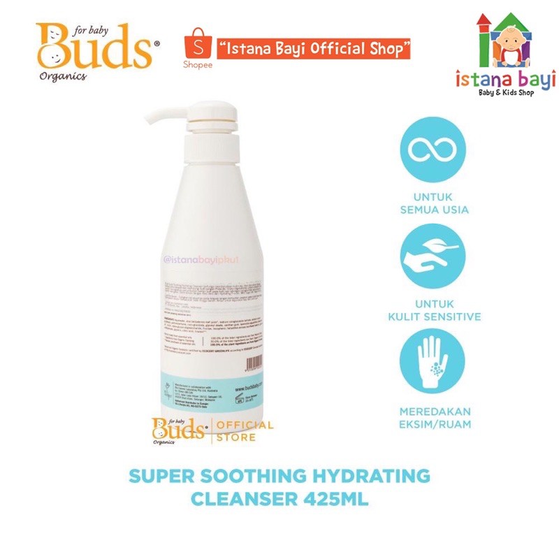 Buds Super Soothing Hydrating Cleanser 425ml - Sabun bayi organic