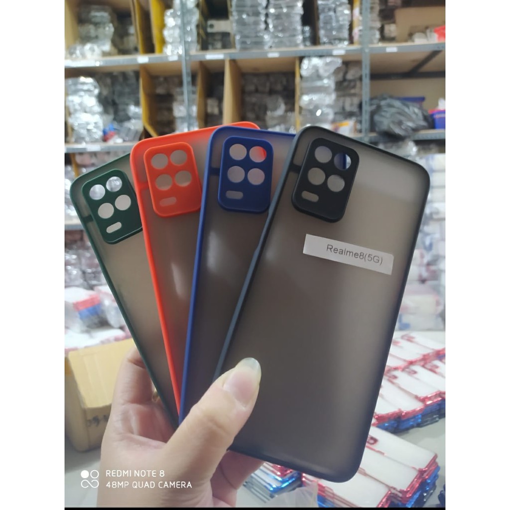 Soft Case Realme 8 5G Case Colour Matte Casing Dove Transparan Hard Case Realme 8 5G