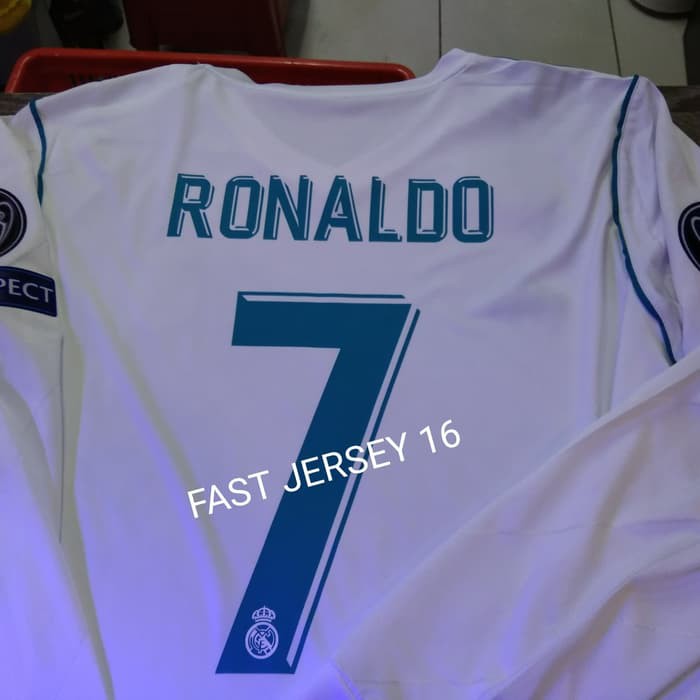 Hot Promo Jersey Madrid lengan panjang LS + Nameset, GO grade ori 2017/2018