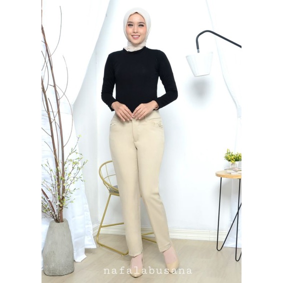 Celana Kerja Wanita Bahan import Streact melar s.m.l.xL