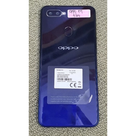 Hp Second OPPO F9 4GB/64GB Lengkap