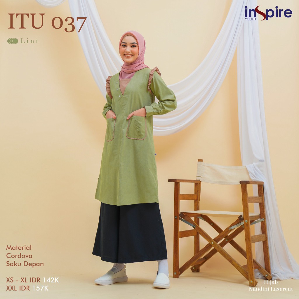 INSPIRE ITU 037 BAHAN CORDOVA TUNIK MUSLIMAH OOTD MODERN