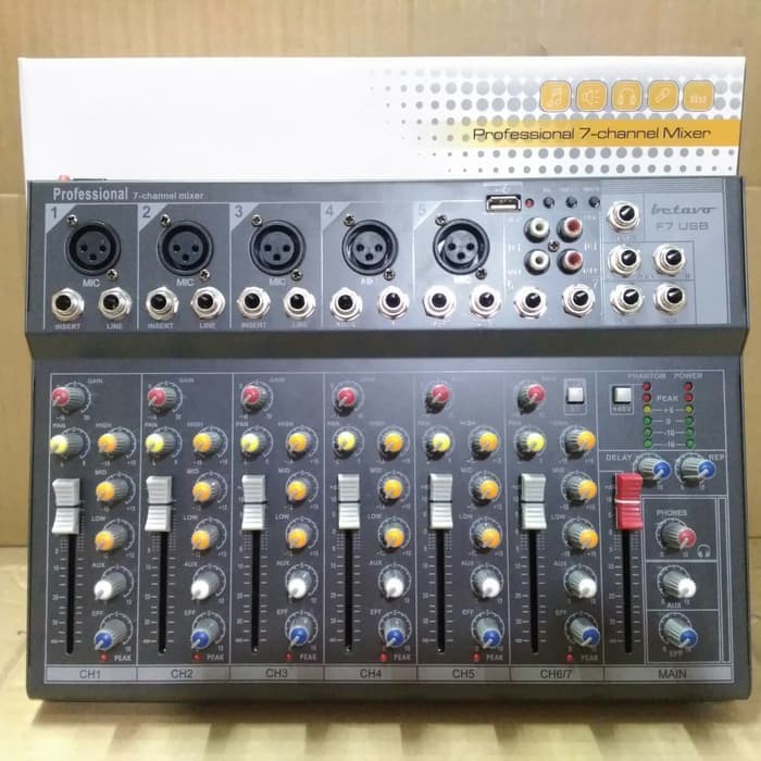 Betavo F7   Analog Audio Mixer 7 Channel Stereo