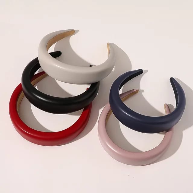 PREMIUM Bando Kulit Sintetis 4CM - Bando Lebar Korea Leather Cloud Korean Headband Bandana Head Band